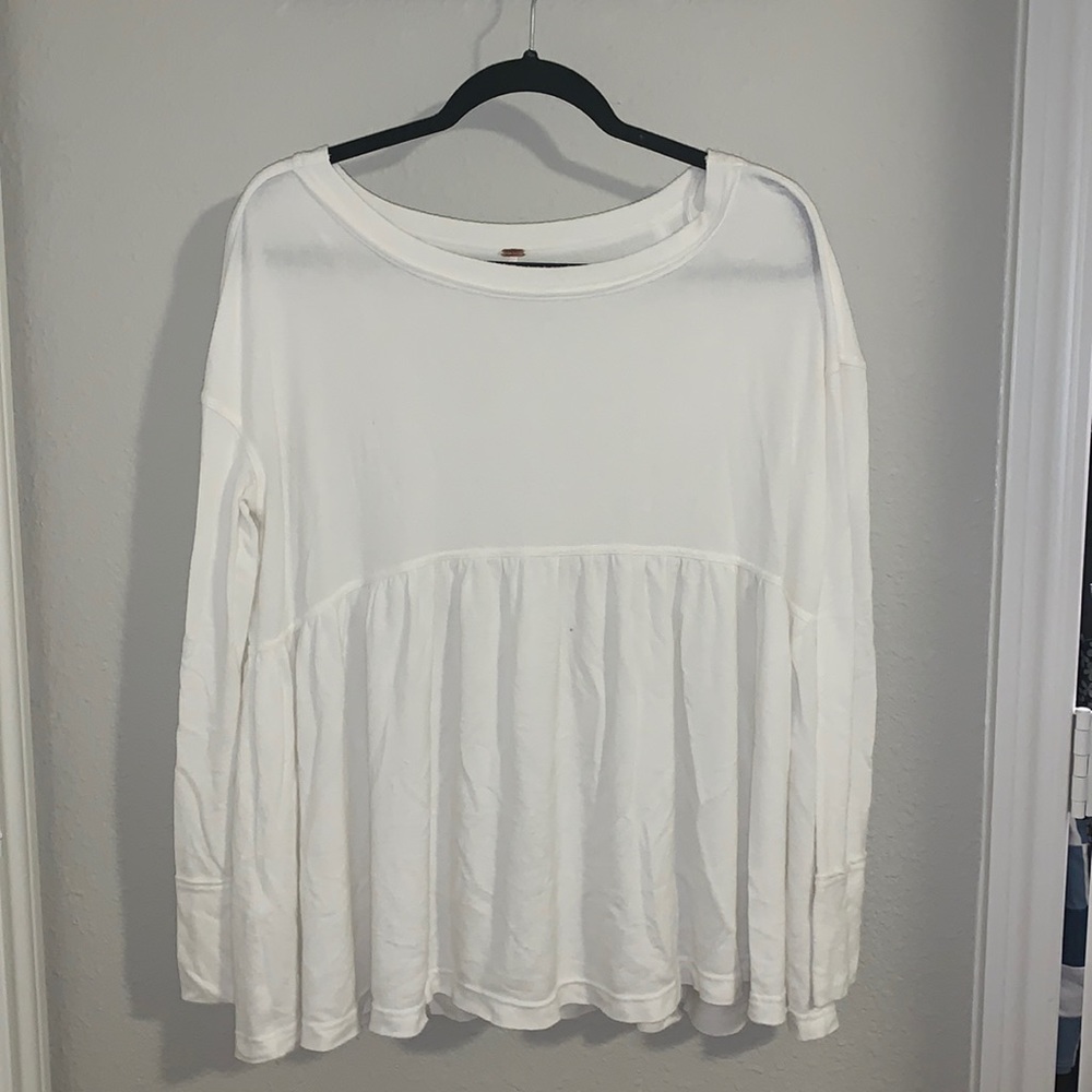 Free People white top with flowy bottom